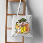Doljatra – 100% Cotton, Handmade, Bengali Pattachitra Tote Bag