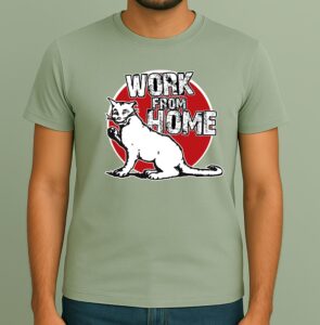 Work From Home - Unisex Graphic T-Shirt, Pre-Shrunk, Double-Stitch Fabric, Abol Tabol Collection