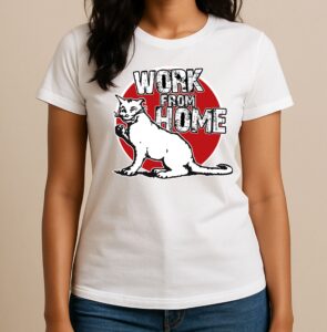 Work From Home - Unisex Graphic T-Shirt, Pre-Shrunk, Double-Stitch Fabric, Abol Tabol Collection