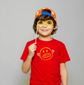 Happy Smiley - Softest 100% Cotton Fabric, Unisex Design