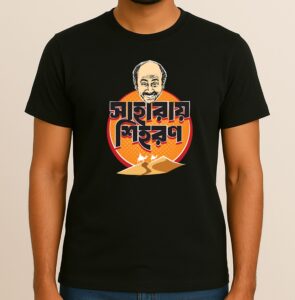Sahara-ey Shiharan - Unisex Satyajit Ray Merchandise, Jatayu Special Bengali Printed Graphic T-Shirt