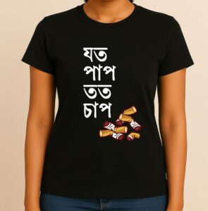 Jato Paap Tato Chap - Bengali Funny Quote Printed Unisex T Shirt