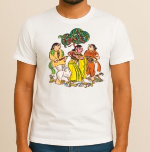 Doljatra - Unique Pattachitra Graphic T-Shirt