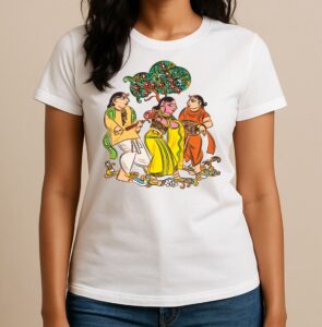 Doljatra - Unique Pattachitra Graphic T-Shirt