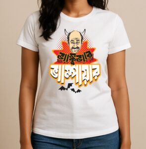 Vancouver-er Vampire - Jatayu Lalmohan Ganguly T-Shirt, Unisex Design Bengali Printed Graphic T Shirt