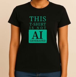 This T-Shirt Is Not AI Generated, 100% Cotton Tee, Unisex Design