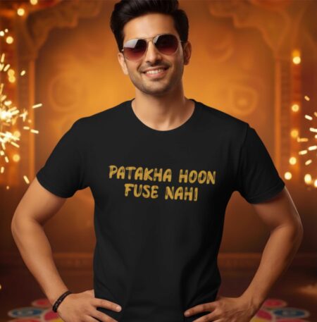 Diwali Dhamaka - Patakha Hoon Fuse Nahi - Unisex100% Cotton T-Shirt