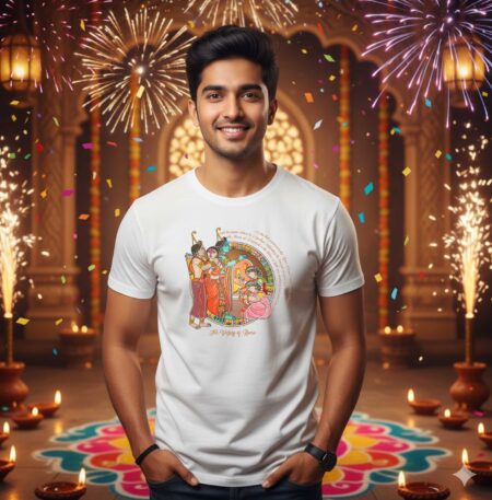Diwali Special - The Victory of Rama - Unisex 100% Cotton T-Shirt