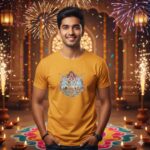 Diwali Special - Worshipping Lakshmi - Unisex 100% Cotton T-Shirt
