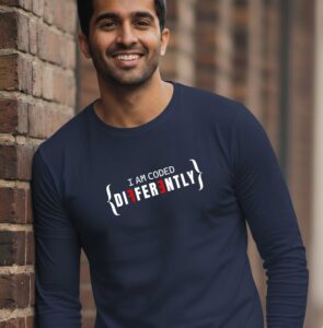 I Am Coded Differently - Winter Special, Unisex Full Sleeves T-Shirt