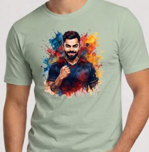 King Kohli Fan Unisex T-Shirt, Round Neck, 100% Cotton, 180 GSM