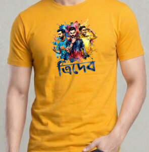 India Cricket T Shirt, Graphic Print Round Neck - Virat, Rohit, Dhoni