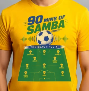 90 Minutes of Samba - 100% Cotton, Round-Neck, Brazil World Cup 2026 T-Shirt