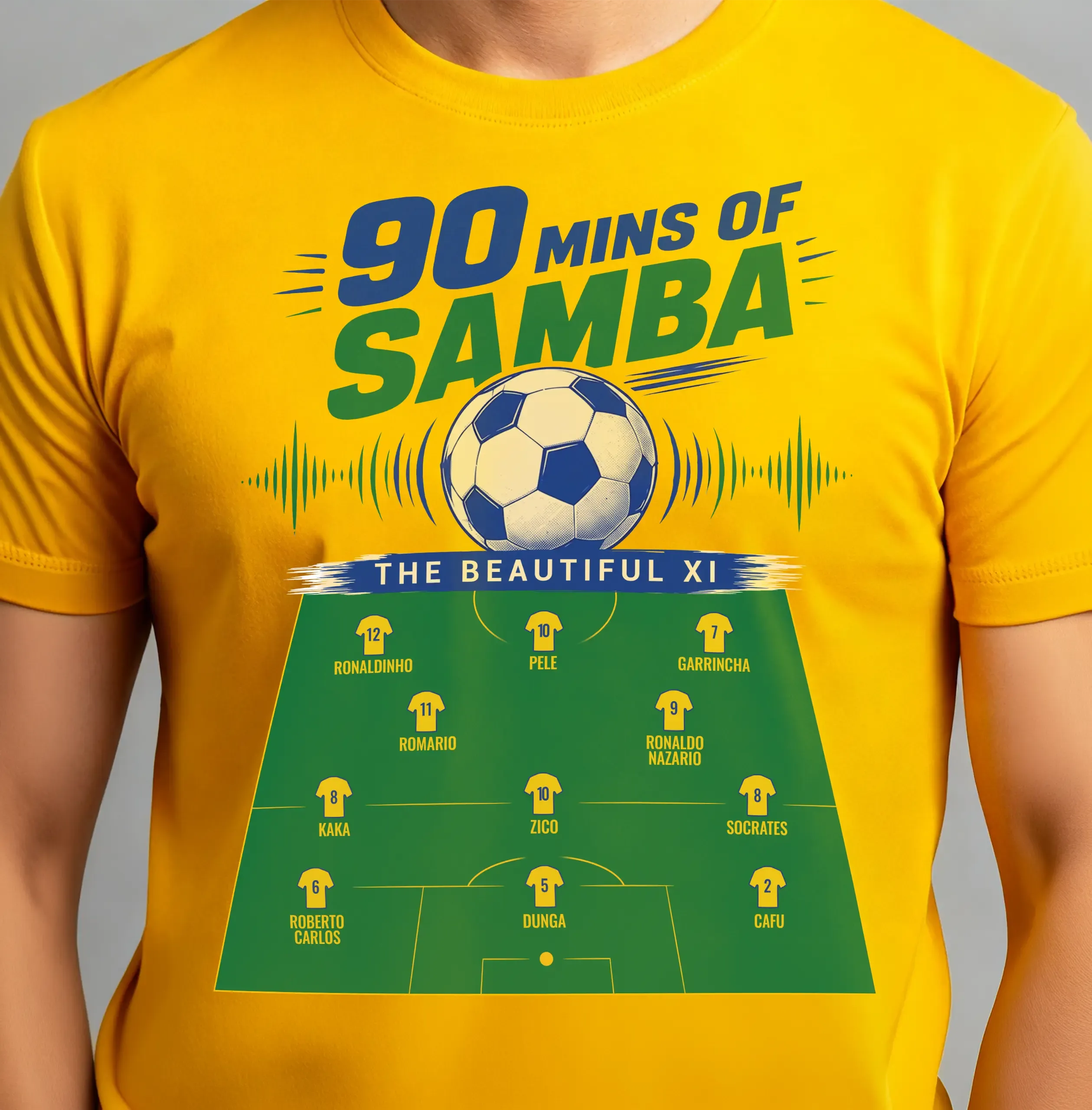 90 Minutes of Samba – 100% Cotton, Round-Neck, Brazil World Cup 2026 T-Shirt
