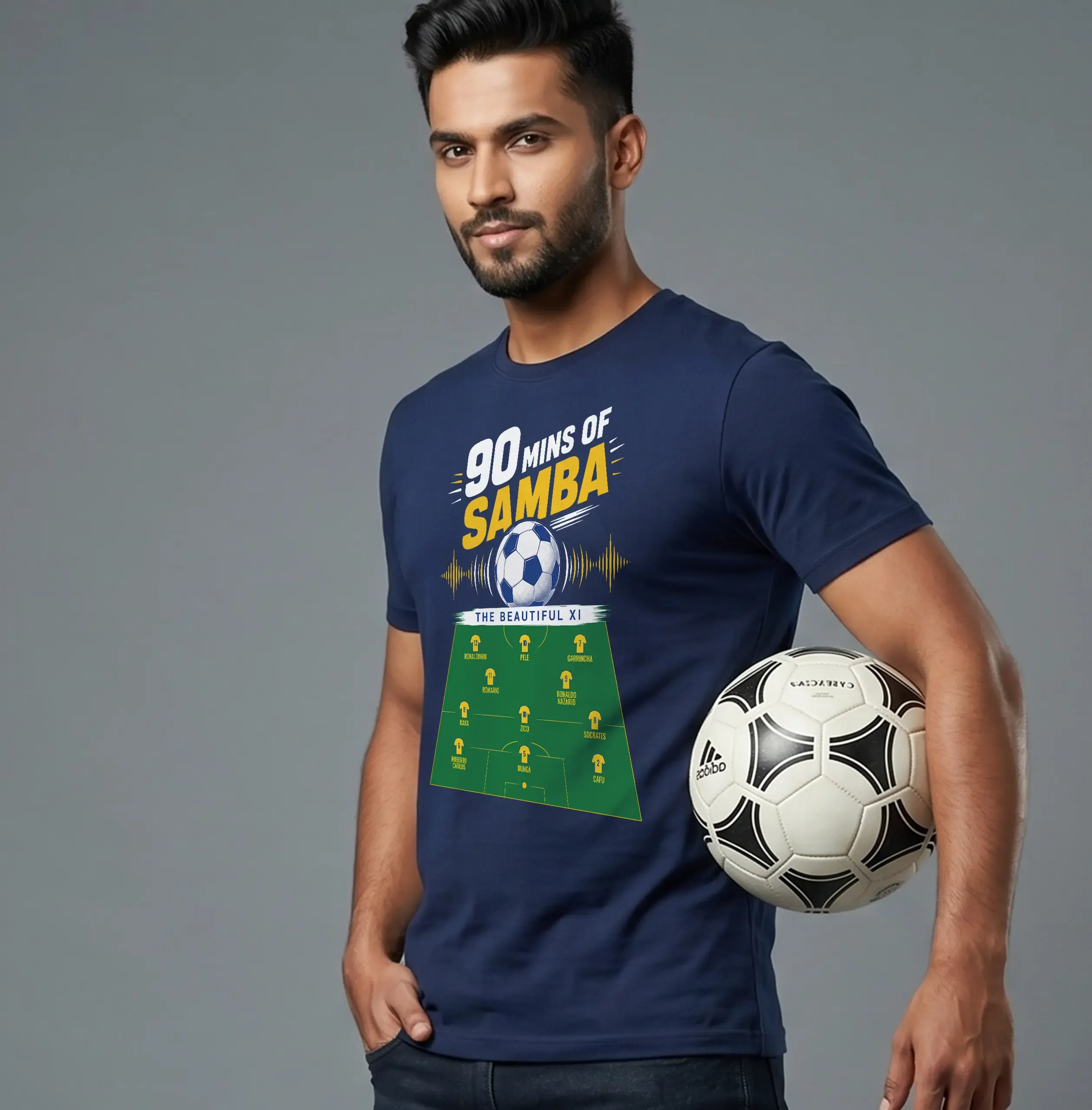 90 Minutes of Samba – 100% Cotton, Round-Neck, Brazil World Cup 2026 T-Shirt