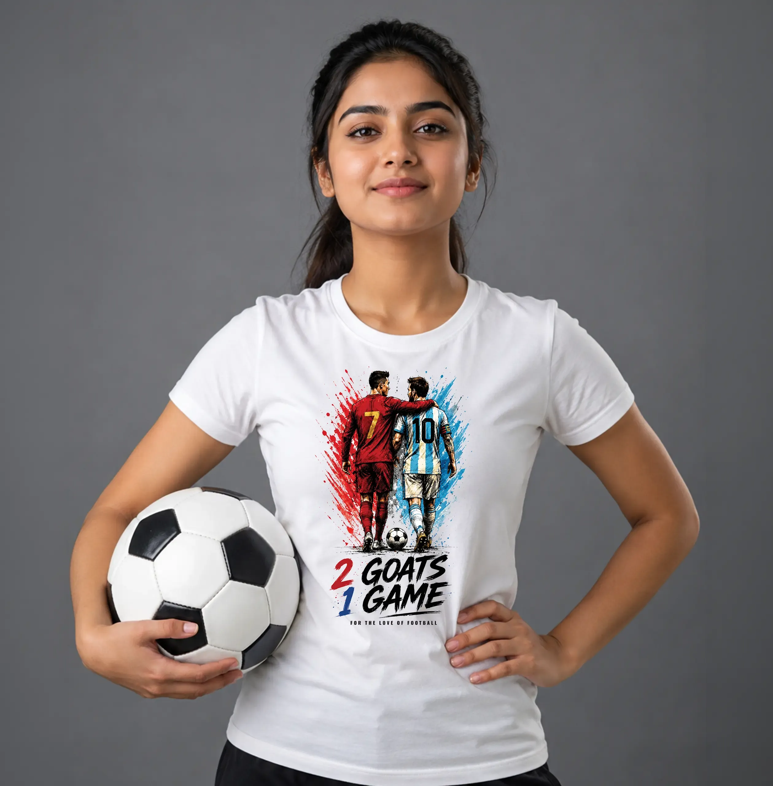 FIFA World Cup 2026 T-Shirt – 2 Goats, 1 Game – For the Love of Football