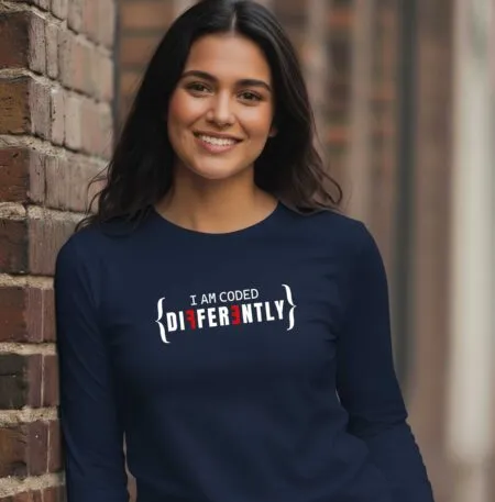 I Am Coded Differently – Winter Special, Unisex Full Sleeves T-Shirt