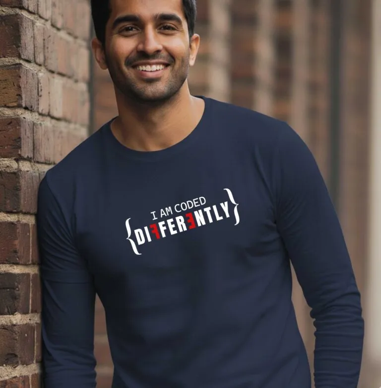 I Am Coded Differently – Winter Special, Unisex Full Sleeves T-Shirt