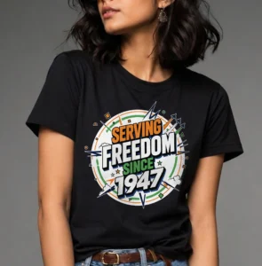 Serving Freedom Since 1947, Independence Day 100% Cotton T-Shirt