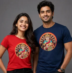 Doshobhuja Ma, Artistic Graphic 180 GSM Premium-Quality Cotton T-Shirt