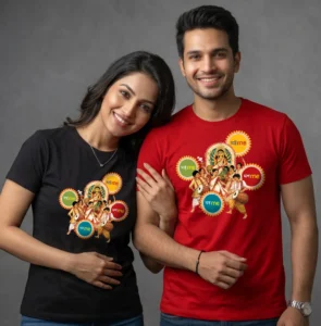 Maa Durga Festive Bengali Graphic T-Shirt