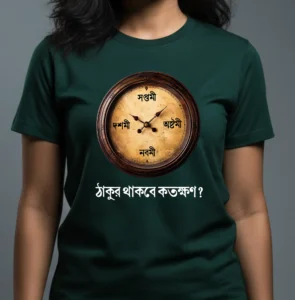 Thakur Thakbe Kotokhon, Durga Pujo Celebration Graphic T-Shirt