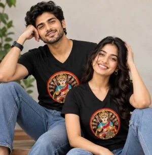 Doshobhuja Ma - Trendy V-Neck T-Shirt For Stylish Comfort