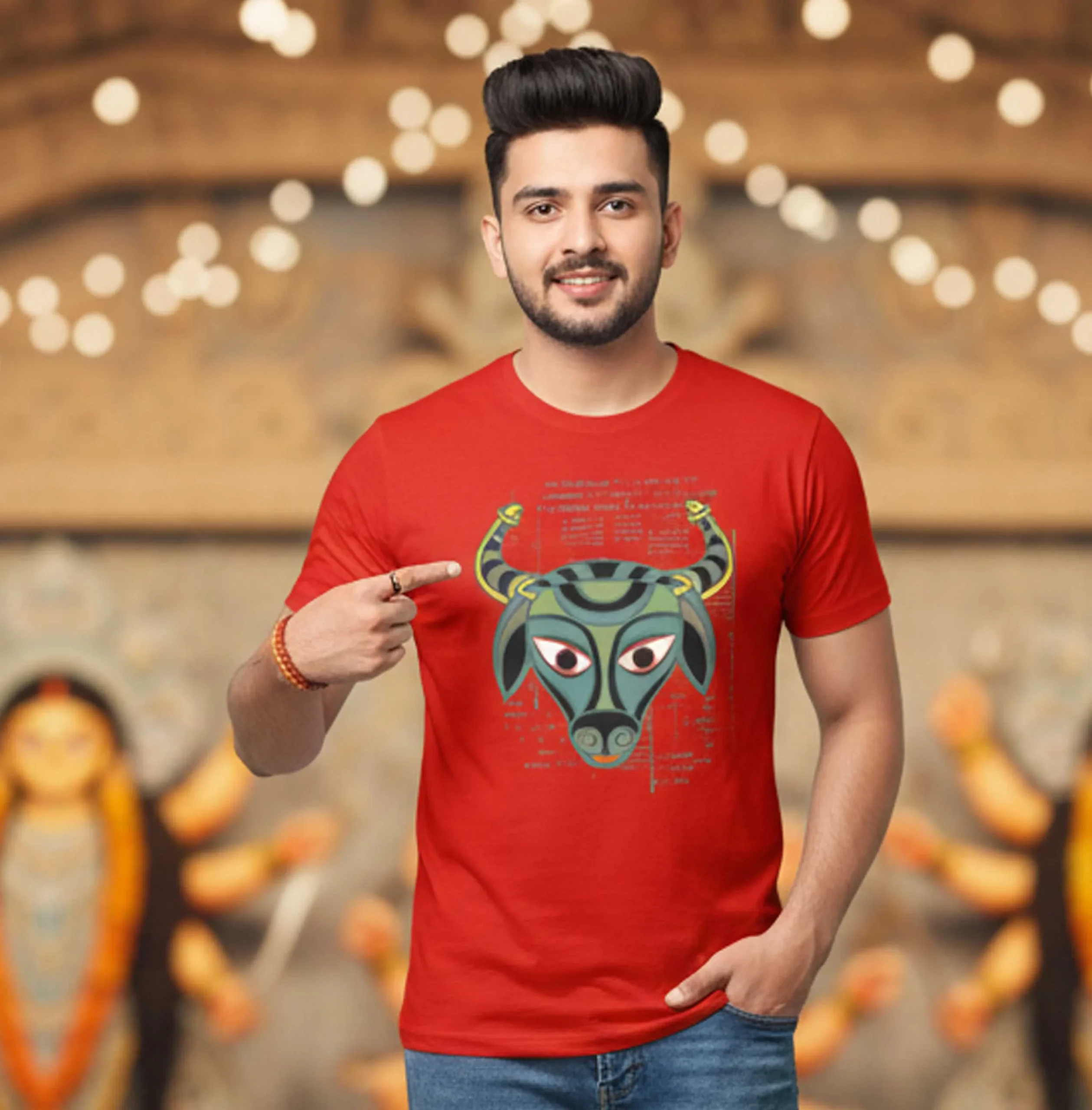 Asur – Durga Puja Artistic Bengali Graphic T-Shirt