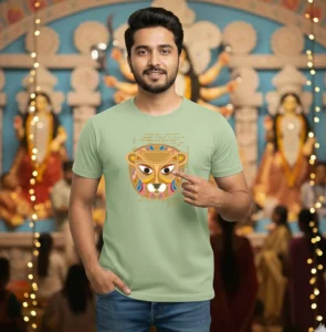 Singho - Traditional Bengali Durga Pujo Graphic Unisex T-Shirt