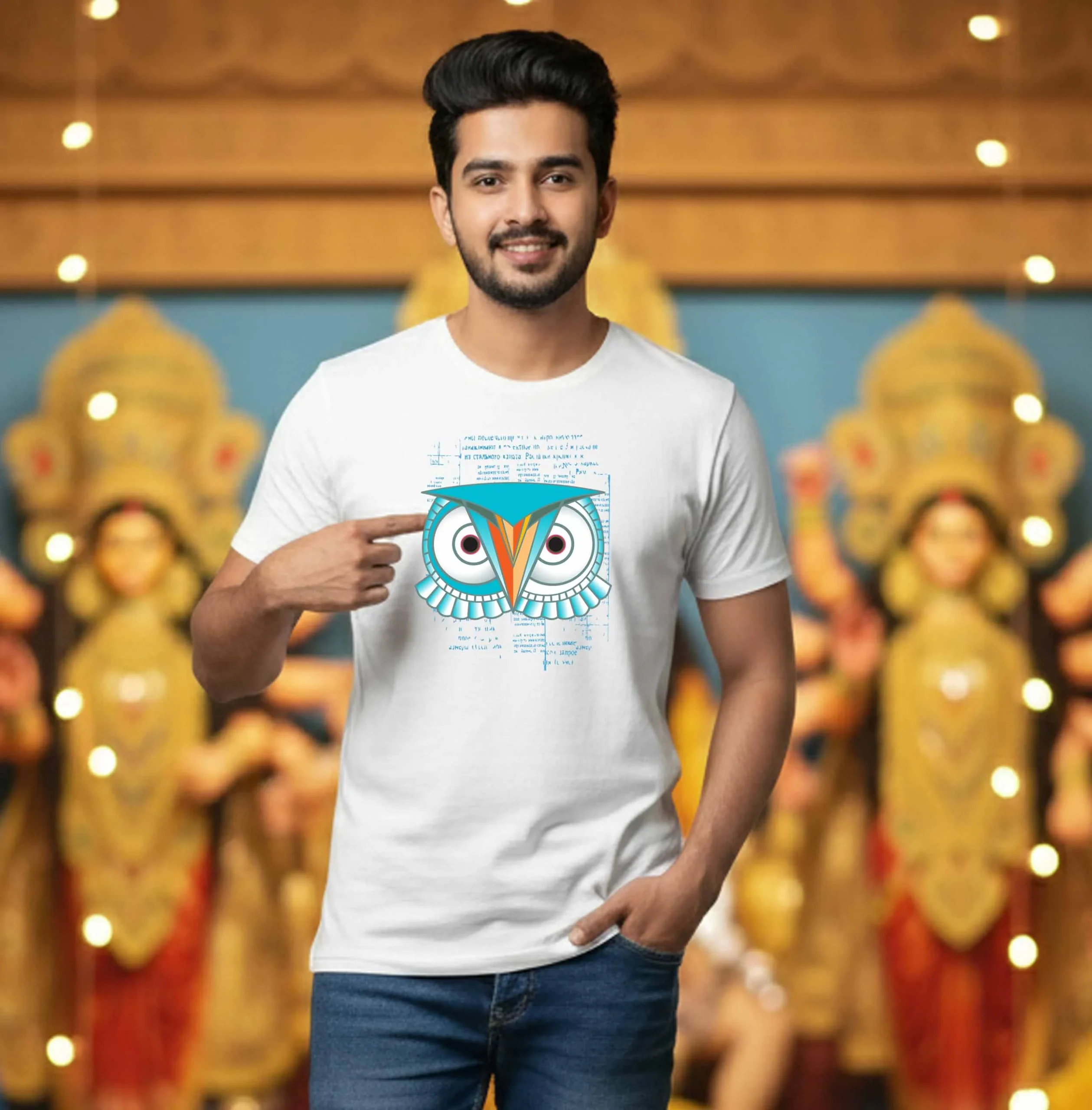 Pyancha – Graphic Printed Durga Pujo Unisex T-Shirt