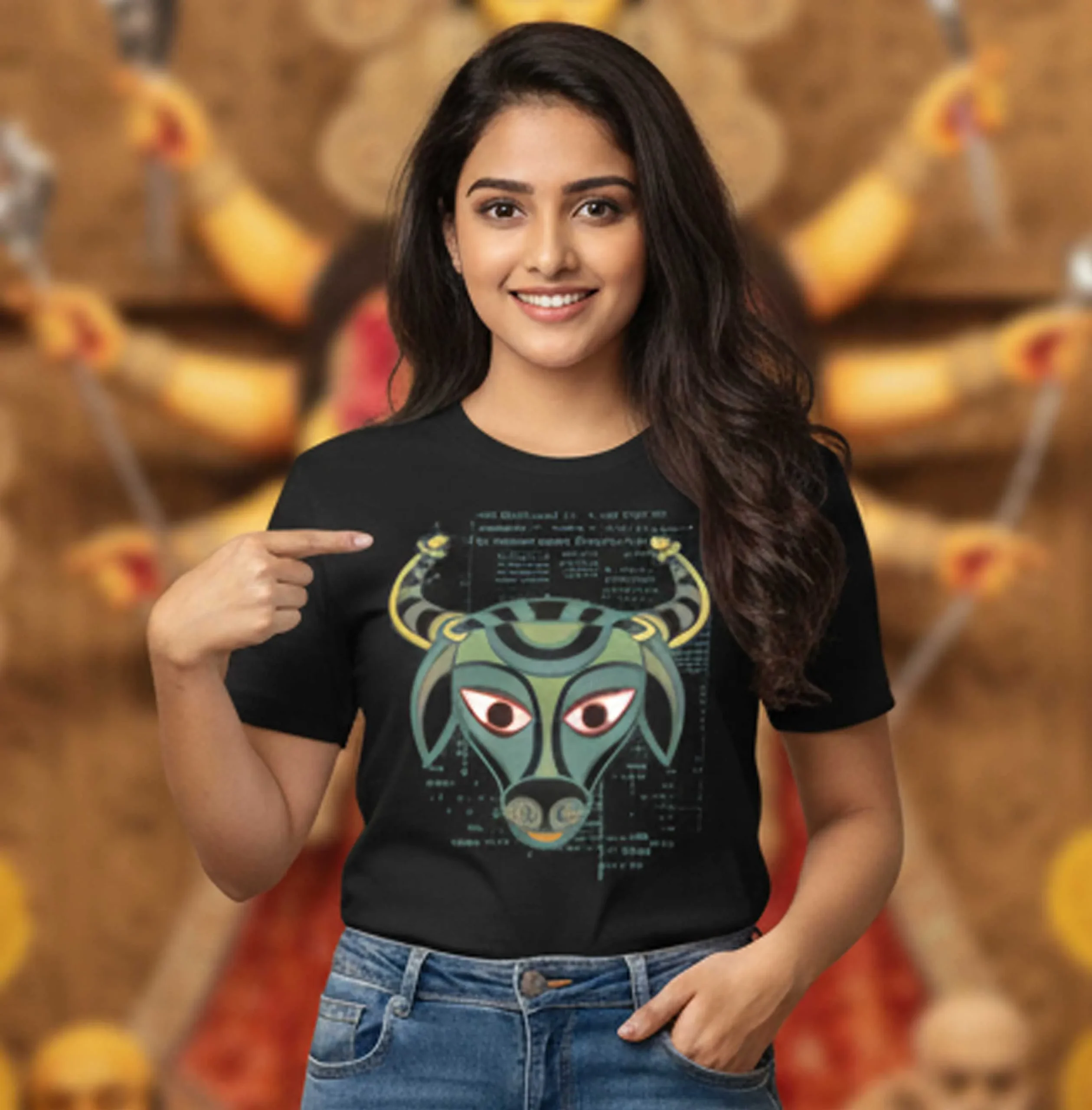 Asur – Durga Puja Artistic Bengali Graphic T-Shirt