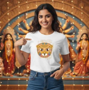Singho - Traditional Bengali Durga Pujo Graphic Unisex T-Shirt