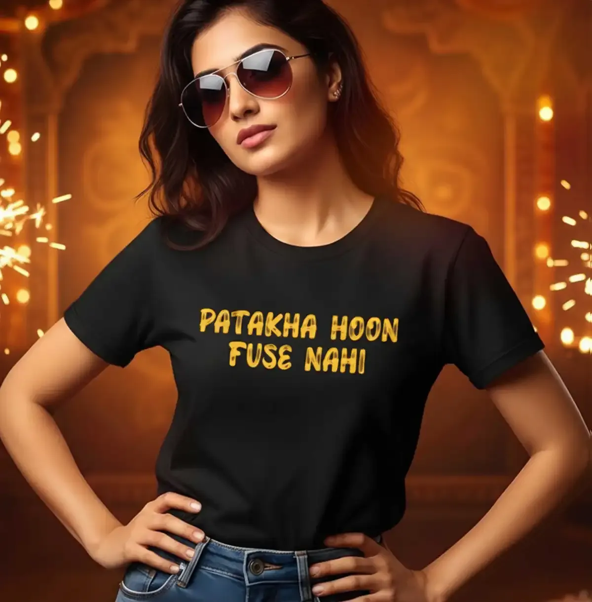 Patakha Hoon – Diwali 100% Cotton T-shirt