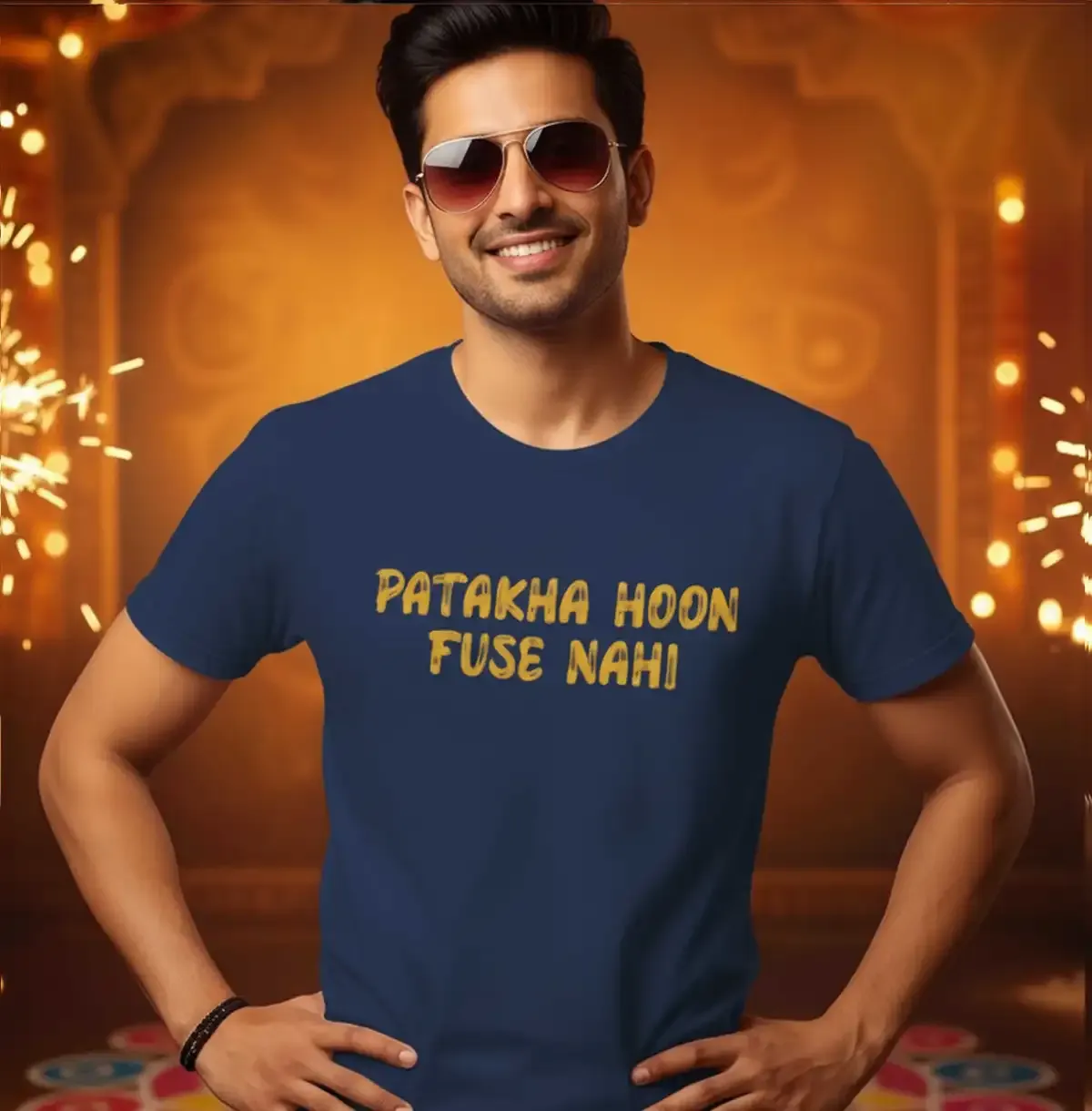 Patakha Hoon – Diwali 100% Cotton T-shirt