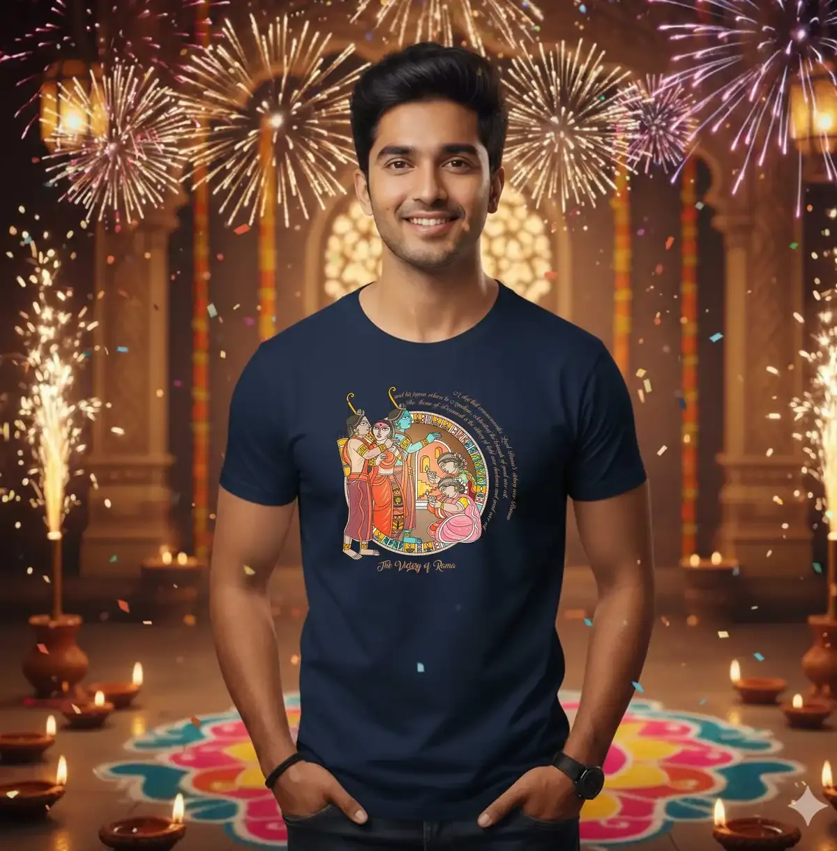 The Victory of Rama – Diwali Special 100% Cotton Unisex T-shirt