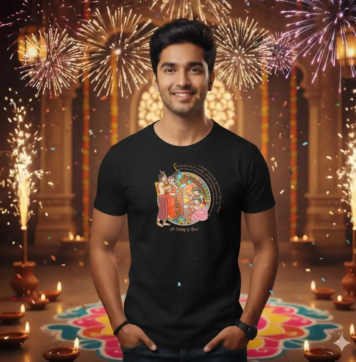 The Victory of Rama – Diwali Special 100% Cotton Unisex T-shirt