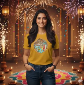 Govardhan Puja Celebration - 100% Cotton Diwali T-shirt
